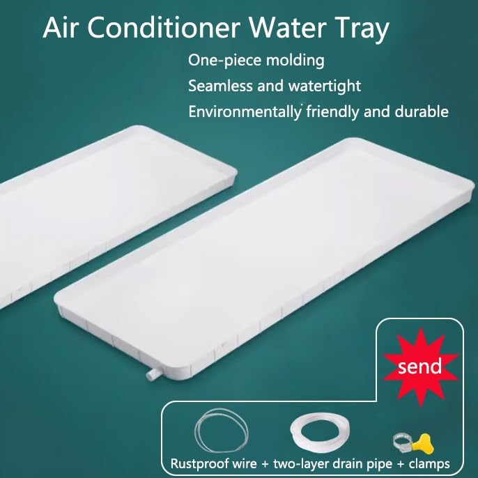 Bacinella di Raccolta condensa HVAC, bacinella di Raccolta condensa AC con Scarico, Kit di Scarico Universale per condizionatori d'Aria da Finestra, Raccoglitore di condensa, vaschetta di ra