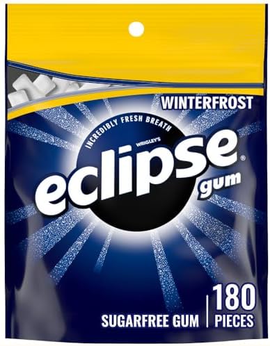 ECLIPSE Winterfrost Chewing Gum Sugar Free, Bulk, 180 Piece Bag, 8.8 oz