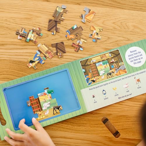 Melissa & Doug Take-Along On the Farm Magnetic Jigsaw Puzzles | Two 15-Piece Magnetic Puzzles, Fold-Out Carrying Case with Handle, Mess-Free Travel Toys, Preschool Toys for Kids, Ages 3+ - image 8