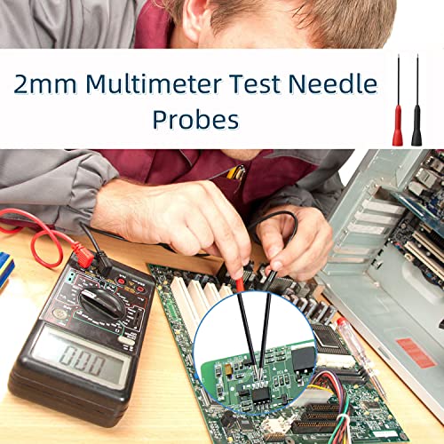 4 Pack 2mm Extended Needle Test Probes, 600V/10A Non-Destructive Multimeter Test Probe for Fluke Leads tl71 tl75 by Lorwatin - Image 6