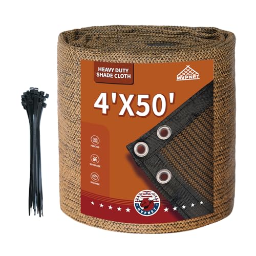 MVPNET 4x50Ft Garden Privacy Fence Screen, 180GSM Heavy Duty 90%