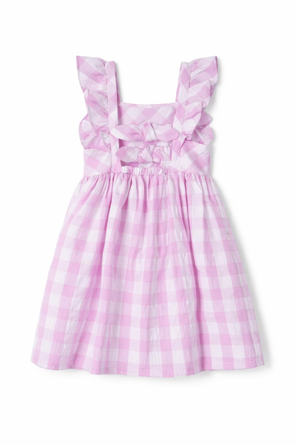 Mayoral Vestito Bambina, 3-9 Anni, Rosa con Fiori Applicati, Bretelle con Volant, Schiena Stile Nuotatore, Jersey di Cotone Elasticizzato