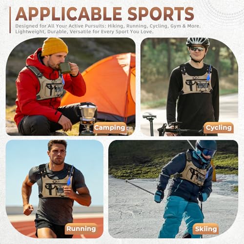Image of Criuage USA Patent Running Hydration Vest Backpack, Lightweight Chest Pack with 2.0L Water Bladder Bag Daypack for Hiking Running Cycling Race Marathon for Women Men