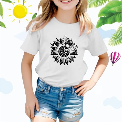 Kids Youth Sunflower Printed T Shirts Boys Girls Casual Cute Printed Short Sleeve Crewneck T Shirt Cotton Casual Tops2