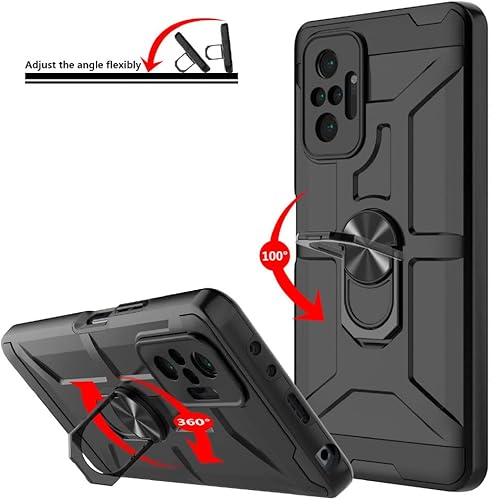 Miniatura 5 de Jeylly Funda para Redmi Note 10 Pro, Redmi Note 10 Pro Max con protector de pantalla de vidrio templado, resistente a prueba de golpes 360