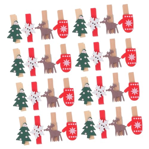 Pinzas de madera de Navidad de 300 piezas para fijar postales sin dañar paredes 4