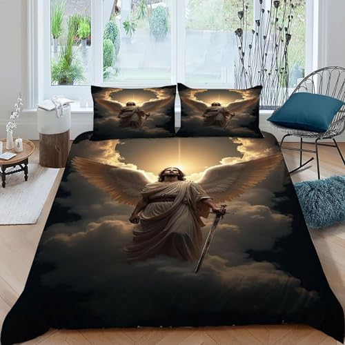 Housse de couette ange et épée gothique King 220x240cm avec 2 taies d'oreiller - 2