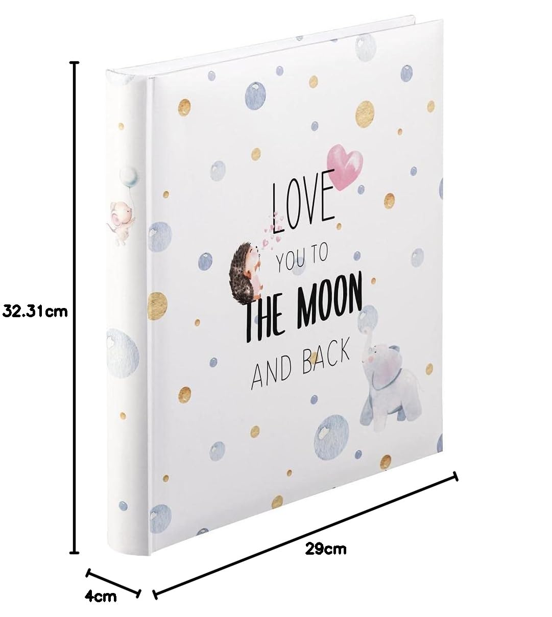 Hama Album dla niemowląt "To The Moon" (album fotograficzny dla niemowląt z 60 stronami dla dziewcząt i chłopców, fotoksiążka dla dzieci na ok. 300 zdjęć, album fotograficzny do samodzielnego