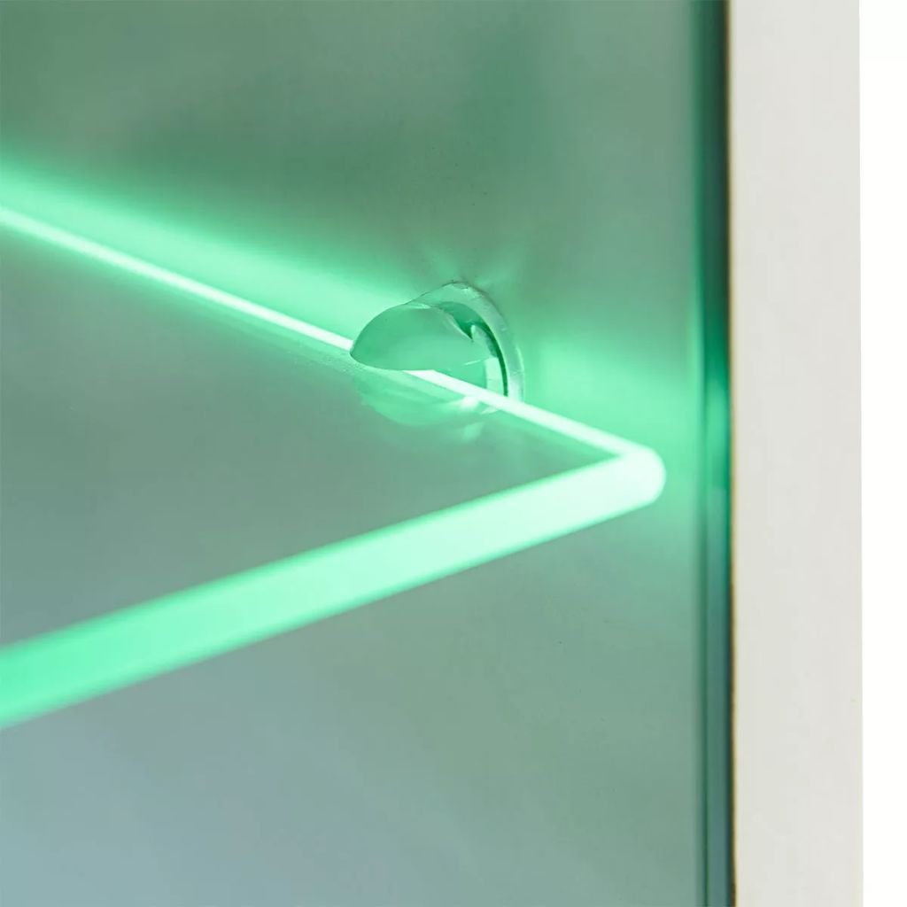Lechnical unità Mobile Vetrina TV a Parete 5 pz Illuminazione LED Nero,Mobili,Mobili TV