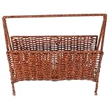 Stabilité fiable : la capacité de charge élevée garantit que vos magazines et livres sont stockés en toute sécurité et proprement, étagère en rotin, en rotin