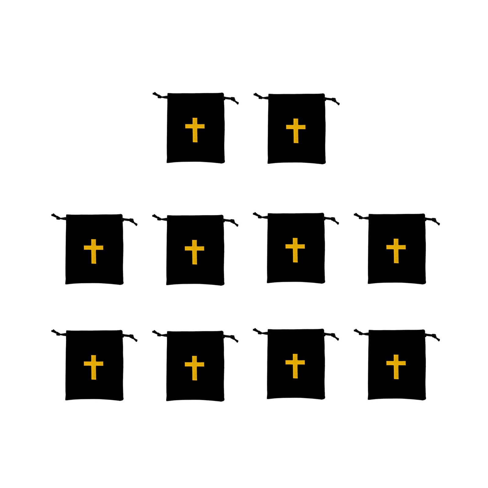 ordinarYone Set Of 10 Soft Velvets Bags Black Velvets Bags Perfect For Storing Items Or Jewelry Bags