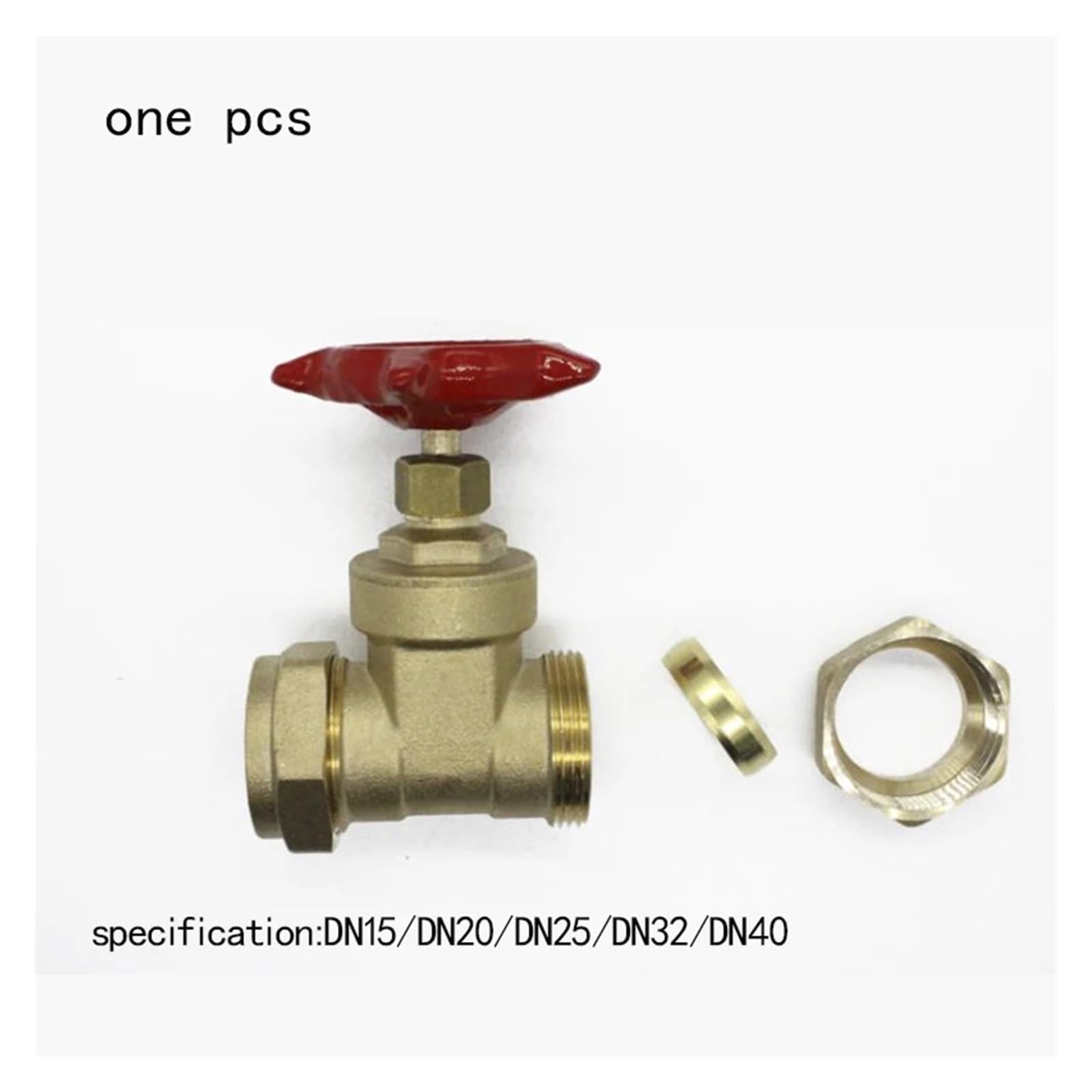 Brass gate valve water gate valve full port gate valve sluice valve water switch valve water flow valve DN15-DN40(DN25)