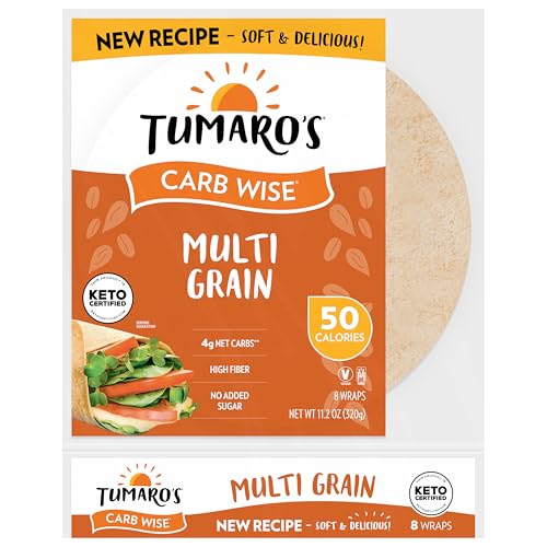 Tumaro's Multi Grain Carb Wise Wraps, 1 Pack, 8 Count