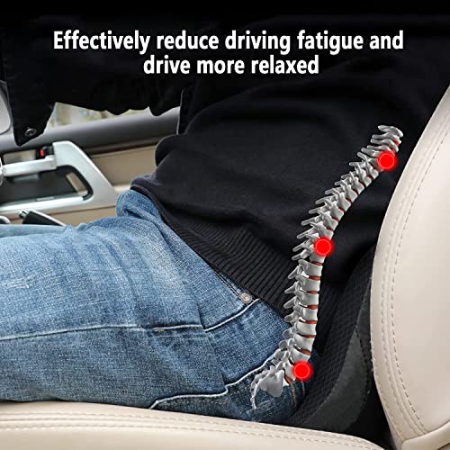 Icaroom Car Seat Cushion - Memory Foam Car Seat Pad For Driving - Sciatica & Lower Back Pain Relief, Car Seat Cushions For Driver,Travel Or Long Trips #TOP3