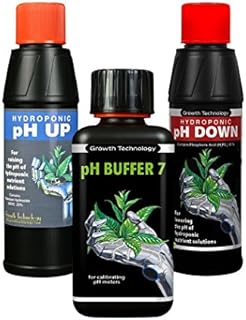 Growth Technology PH Triple Bundle - PH Up & Down 250ml, PH Buffer 7 300ml