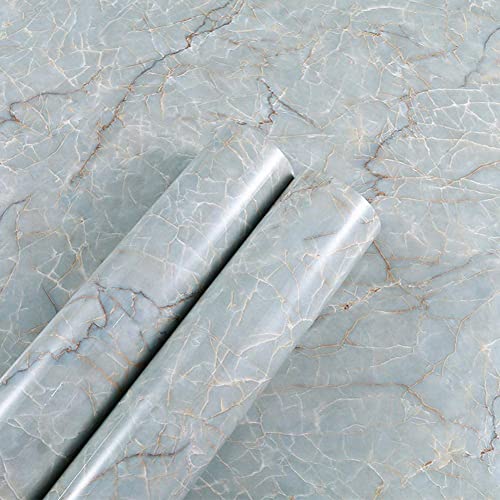 Image of SARVATRAY Kitchen backsplash Wallpaper Stickers Kitchen, backsplash Wall Tile Sticker, foil Paper for Kitchen Wall (2 M Gray B)