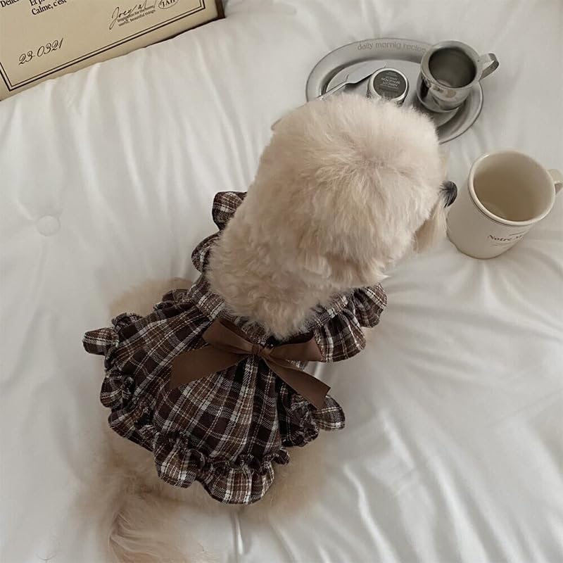 Vestido Princesa para perros marrón talla XL miniatura 3