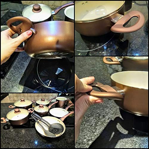 Conjunto de Panelas Roma Revestimento interno Cerâmica 10 Peças AL040