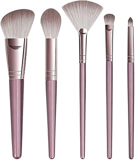 5-Piece Premium Makeup Brush Set - Soft Synth...