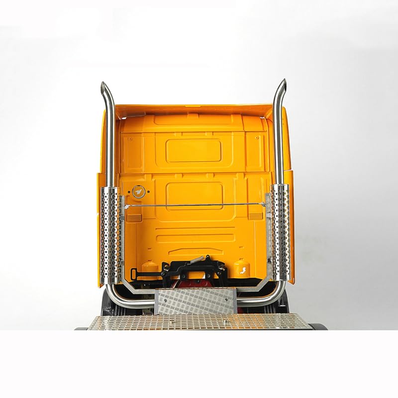 wheelfun LESU Metal Exhaustor Two Funneled Simulation for 1/14 RC a R470 R620 Tractor Truck Trailer Model