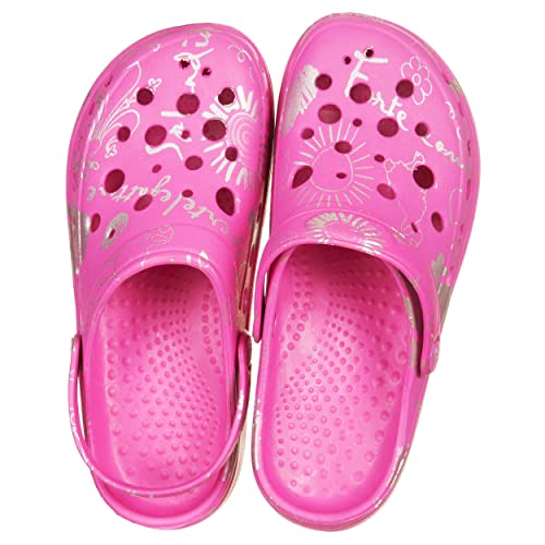 Sabot femme caoutchouc EVA souple woz Cheese Picasso fuxia rose argent confortable