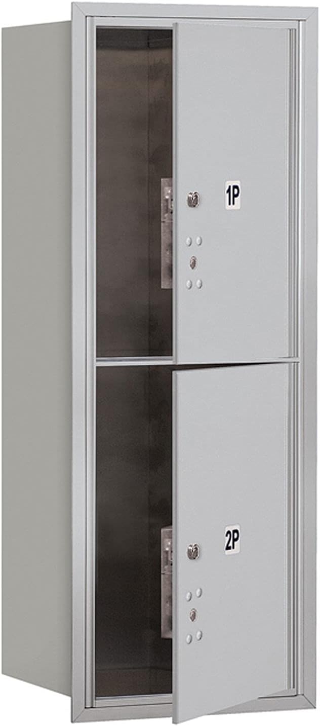 Salsbury Industries 3710S-2PAFU 4C Horizontal Mailbox, Aluminum