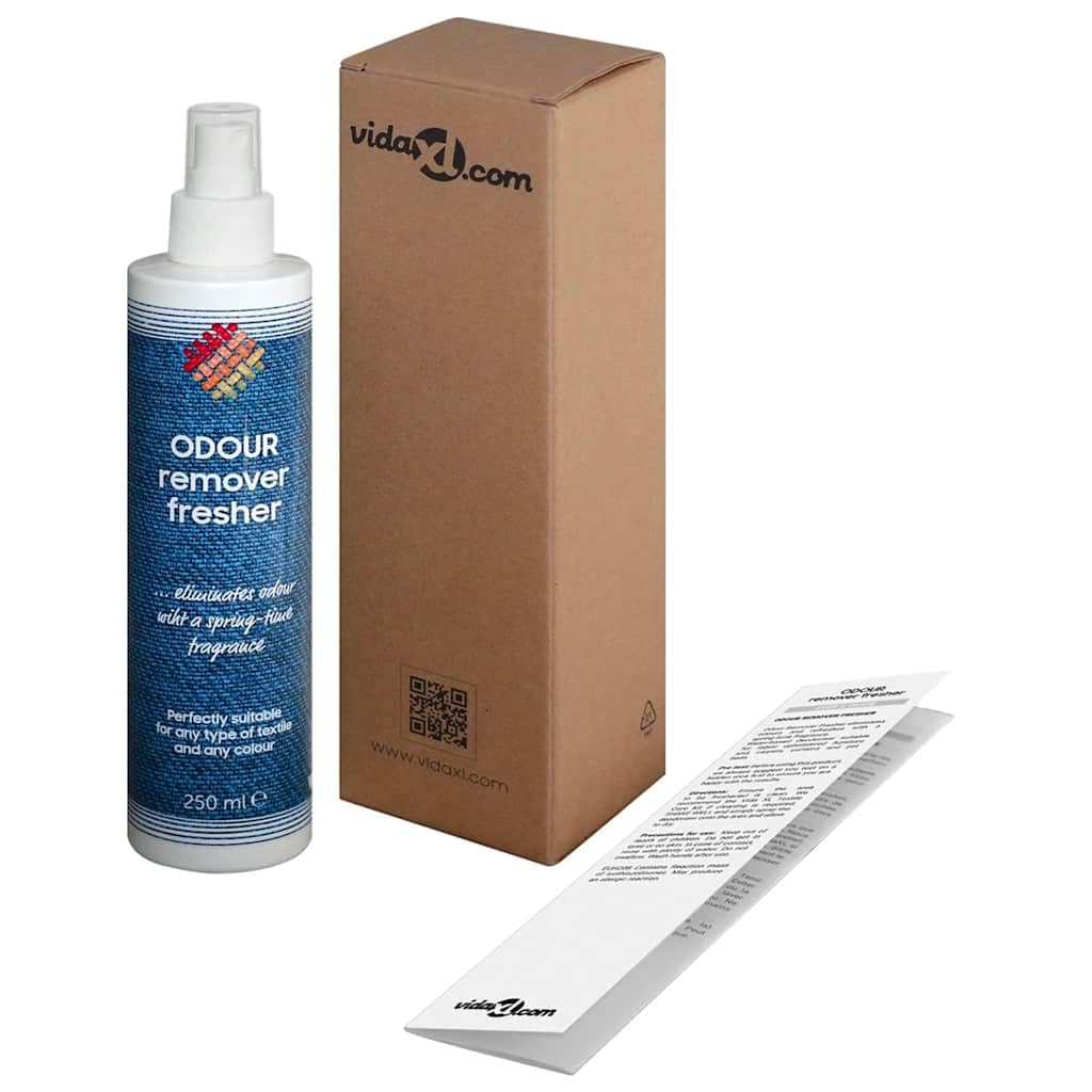 Eliminador de olores y refrescador de 250 ml con boquilla pulverizadora para tapicería, alfombras, camas para mascotas, desodorante a base de agua, elimina olores y manchas