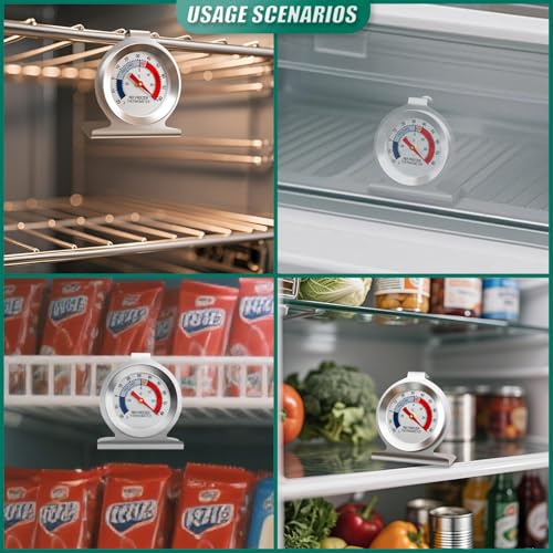 Termómetro de refrigerador analógico de 2 pulgadas para control de temperatura en congelador 7