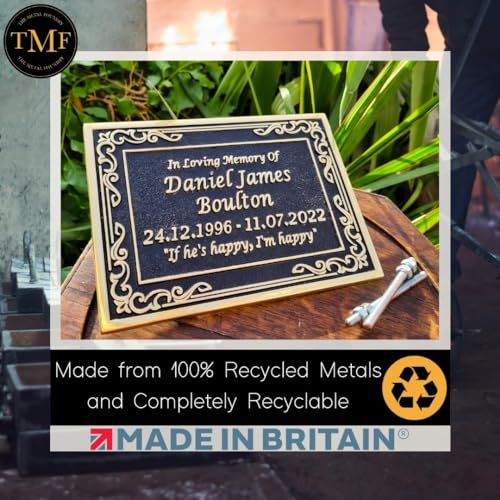 Custom Brass Memorial Plaque To Commemorate The Memory Of Your Loved One. Hand Made In England - Thumbnail 2