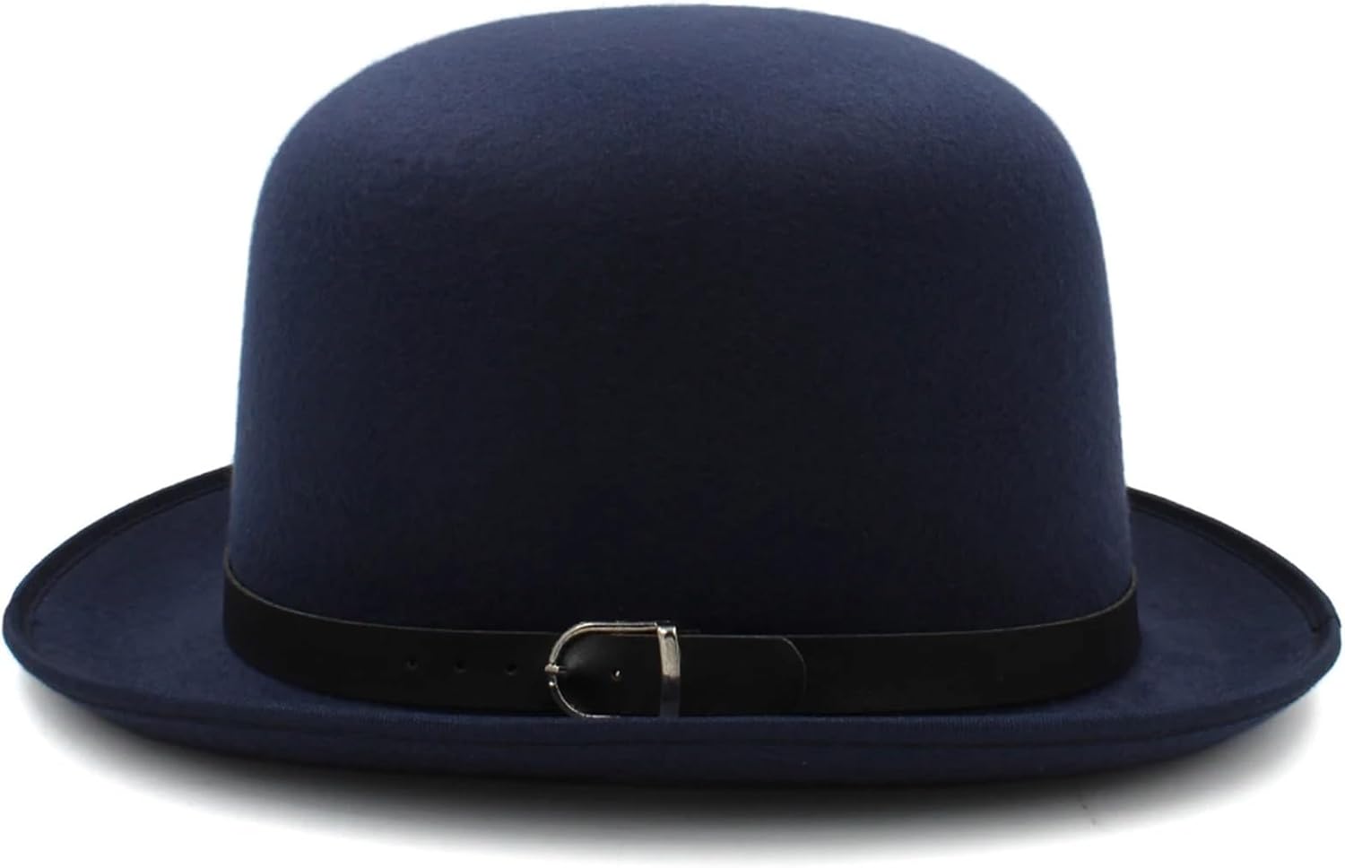 Men Classical Retro Oval Top Woolen Bowler Hats Fedora Caps Sunhat Travel Party Outdoor Size UK L US 7 3/8 for Cosplay, Weddings(Deep Blue)