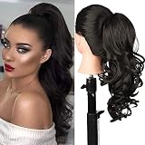 18 Inch (Straighten Can Be 20 Inch) Body Wave Ponytail Extensions Curly Hair Synthetic Hairpiece Pon