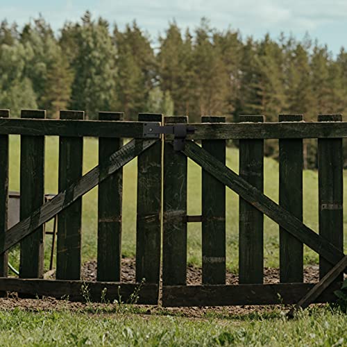 Zuiwan Flip Gate Latch Barn Door - 1 Pcs 5.5" Matte Black Heavy Duty Hardware Flip Latch Farm Gate Latches For Wooden,Gate Latches,Vinyl Fence #TOP6