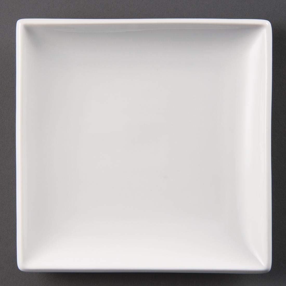 Olympia plato cuadrado de porcelana U154, blanco (Pack de 12)