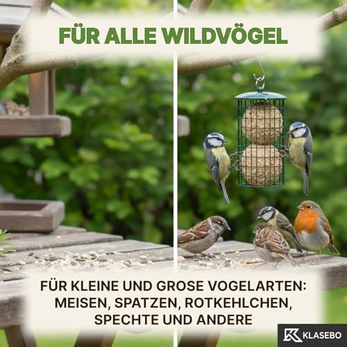 Premium Meisenknödel mit Insekten, 100 Stück (9kg) – Ganzjähriges Wildvogelfutter, Natürliche Zutaten, Ganzjährige Fütterung, Körnerfresser Delikatesse
