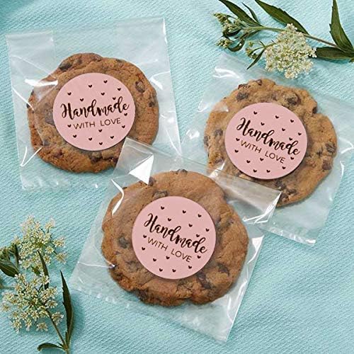 Image of JELLYBABY 3.8 Cm 500 Pcs 1.5In Handmade Tags For Packaging Thank You Labels For Small Business Wedding Birthday Party Envelope Seals Decorative Baking Packaging (Handmade With Love), 500 Labels