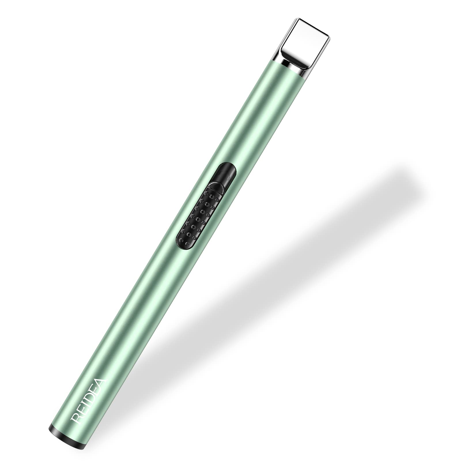 REIDEAREIDEA Electronic Candle Lighter - USB Rechargeable with Security Lock, Windproof, Non-Slip Switch for Candle, Grill, Camping (Mint Green)