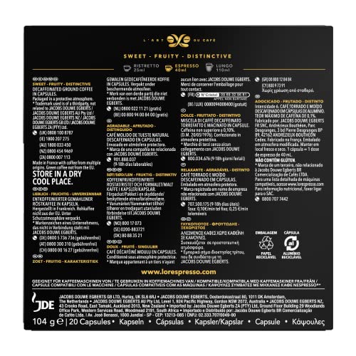 L'OR Espresso Koffiecups Decaffeinato (200 Espresso Koffie Capsules - Geschikt voor Nespresso Koffiemachines - Intensiteit 06/12 - 100% Arabica Koffie) - 10 x 20 Cups - Afbeelding 3