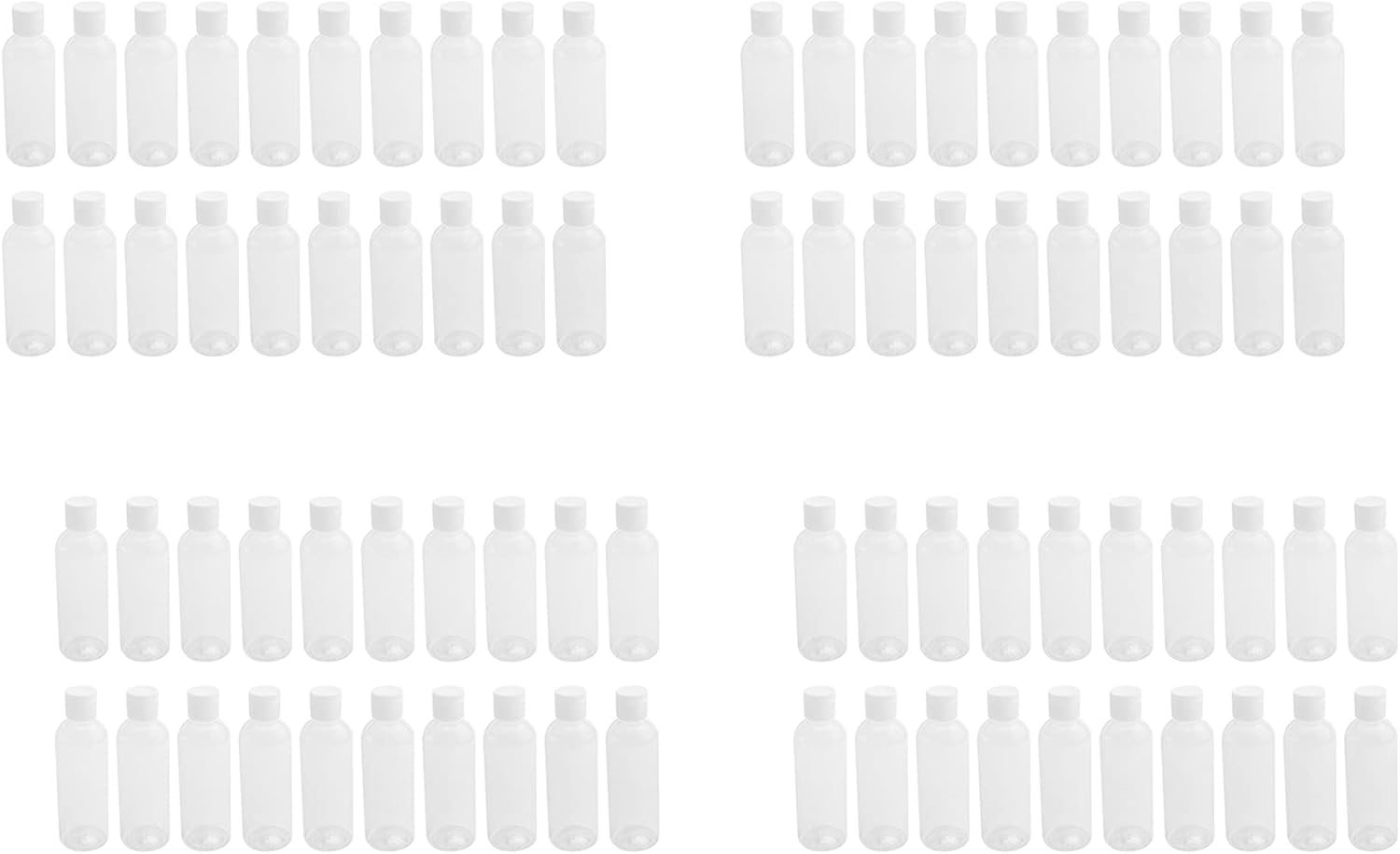 80 Sztuk 100Ml Plastikowe Butelki Szamponu Plastikowe Butelki do Pojemnika PodróżNego Balsam Kosmetyczny