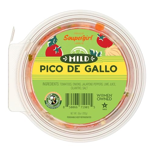 Image of Soupergirl Pico de Gallo Mild Salsa | Fresh Chunky Salsa | Kosher, Preservative-Free, Women-Owned, Fair Food Certified, 10oz