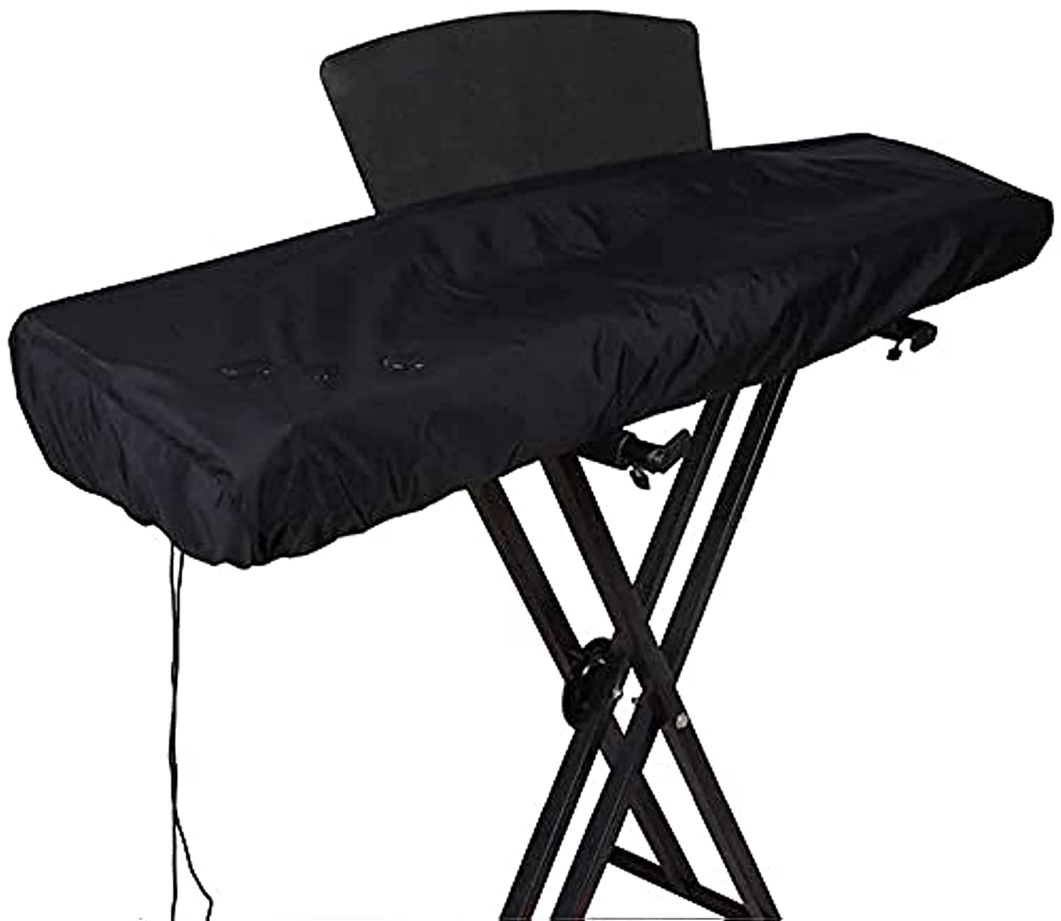 AMERTEER 88 Keys Piano Keyboard Cover, Stretchable Dust Proof Folding Waterproof Covers With Drawstring Locking Clasps - Dust-Proof Case for Digital Pianos Black (134 *29 *19 cm)