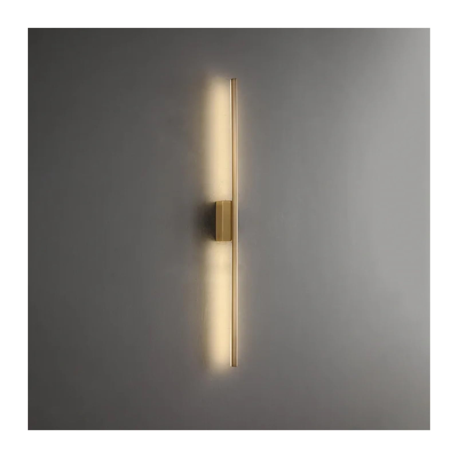 Decorazione Moderna, Lampada da Bagno Dorata, Applique da Parete in Ottone, Vetro Naturale, Marmo, Pietra, Lampada da Parete a LED a Striscia Lunga da 6W, apparecchio di Illuminazione lineare.