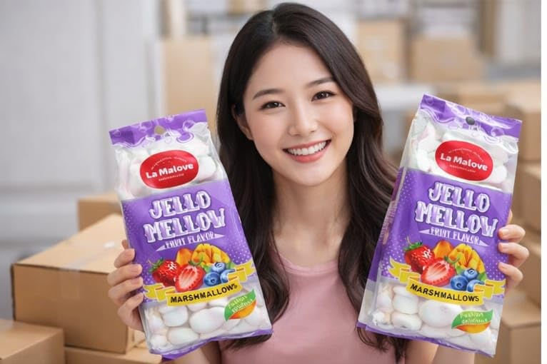 La Malove Jello Mellow Fruit Flavour Marshmallows ? Soft & Fluffy