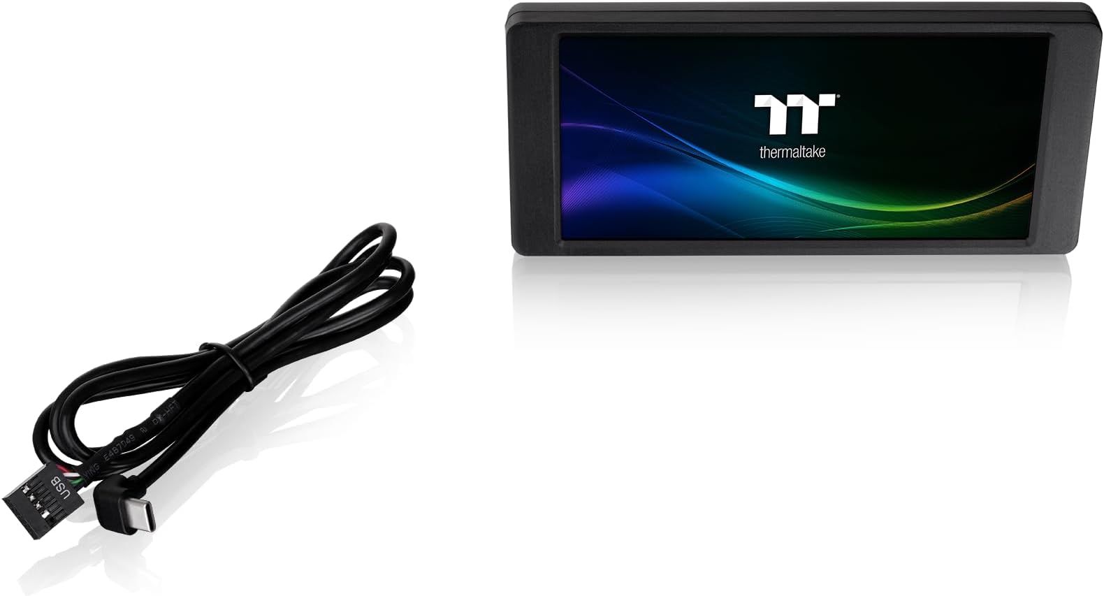 Thermaltake 6.0'' LCD Screen Kit: 75 x 165 x 14 mm Dimension (H*W*D), 5V Rated Voltage, 3W Power Input, 6” TFT-LCD, 1480 x 720 (RGB) px Display Resolution, Type-C to USB (9 PIN) - Black