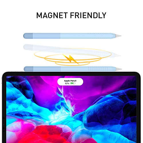Image of Delidigi for Apple Pencil Pro Case (2024) & Apple Pencil 2nd Generation Sleeve,Soft Silicone Grip Cover,Magnetic Charging Compatible,Double Tap Support,Gradient Color Design