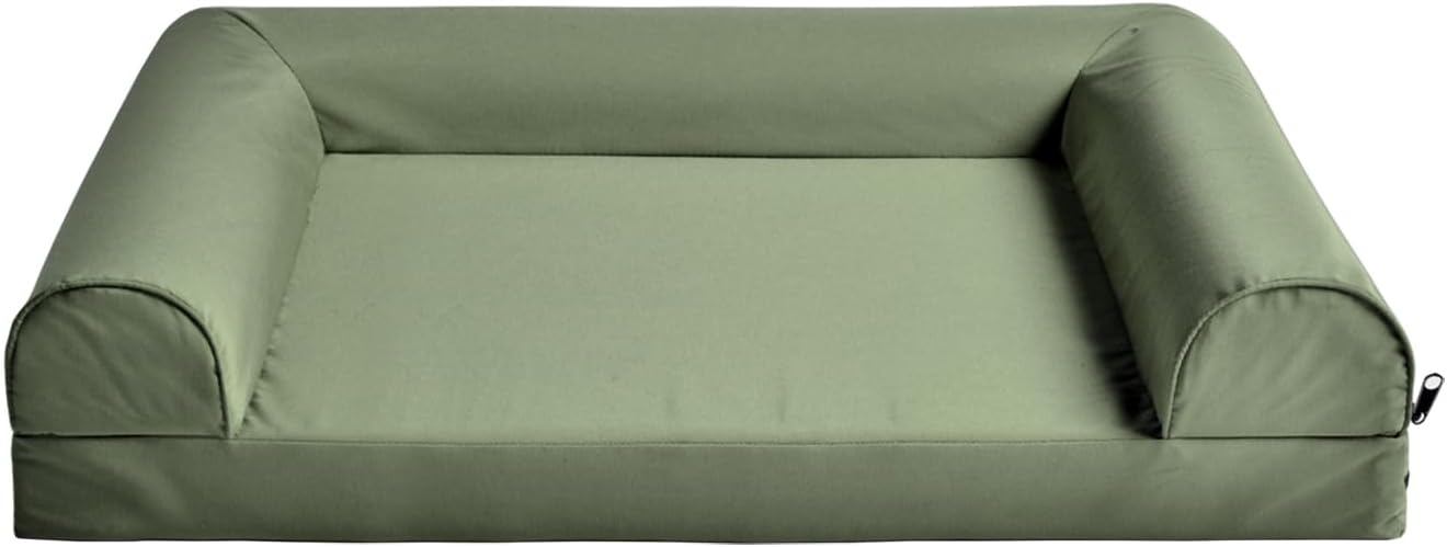 Dog Bed for Extra Large Dogs, XXL Size Chew Proof Orthopedic Mattress, Compressible Washable Dog Sofa for Great Dane, Saint Bernard, Mastiff, Rottweiler (Green)