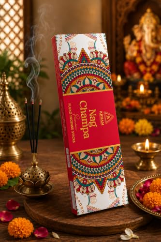 Image of Nag Champa fluxo (Flora Agarbatti) Masala Incense Sticks Pack of 120 Sticks, 225 GMS.