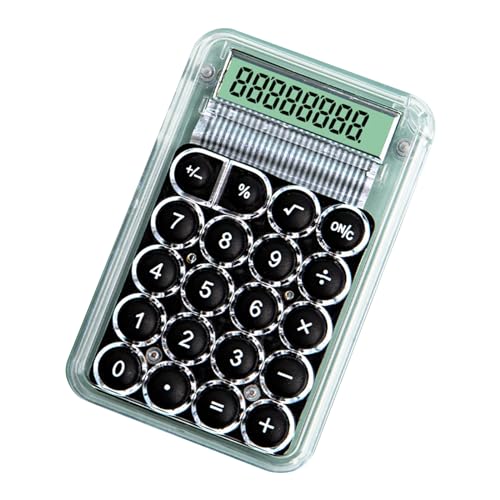 Calculadora mecánica de 8 dígitos, pantalla LCD grande, botones grandes, fácil de presionar, calculadora de oficina para oficina, escuela, uso diario