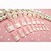 Dongcrystal 24Pcs 3D Bling Nail Art Jewelry Glitter Rhinestone Flower Decor Nail Tips Fake Nails