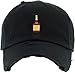 KBSV-047 BLK Henny Bottle Vintage Distressed Dad Hat Baseball Cap Polo Style Adjustable