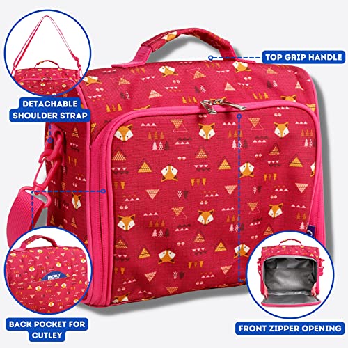 Image of J World Casey Kids Lunch Bag. Cute Insulated Lunch-Box for Boys Girls, Fox
